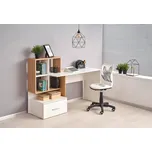 HALMAR GROSSO psací stůl zlatý dub/bílý 160442477