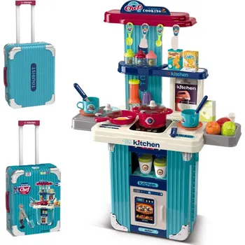 2v1 Kufr a kuchyň s příslušenstvím - modrá