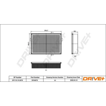 Vzduchový filtr Vzduchový filtr DRIVE+ DP1110.10.0079