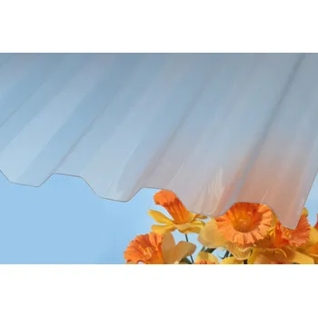 Průsvitná krytina LANIT PLAST Polykarbonátová trapézová deska MARLON CSE FR 76/16 s jemnou krupičkou 1,06 x 2 m čirá