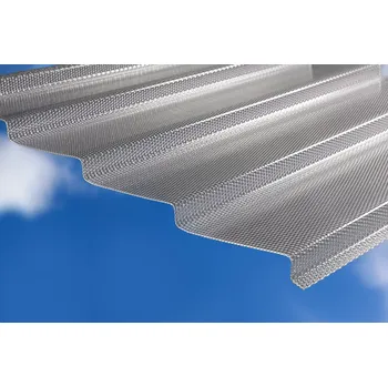 Průsvitná krytina LANIT PLAST Polykarbonátový vlnitý panel MARLON CSE DIAMOND Z-TOP s šestihrannou strukturou 0,954 x 4 m čirý