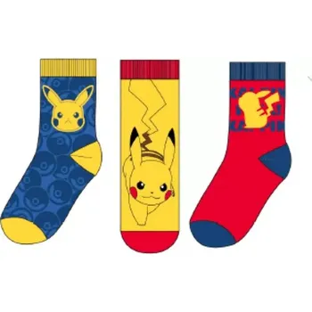 Dětské klasické ponožky POKEMON sada - 3 páry vel.33-34