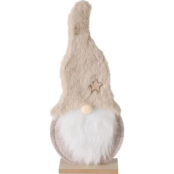 Boltze Home Plstěná figurka skřítka IMKA, výš, 29 cm, béžová