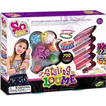 Náramek TASIA - Sada na výrobu náramků z gumiček - 700 ks bez latexu