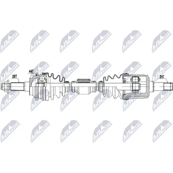 Hřídel nápravy Hnací hřídel NTY NPW-MZ-112