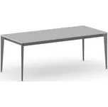 Jednací kancelářský stůl PRIMO ACTION, 200x90 cm, černá podnož, šedá 152065381