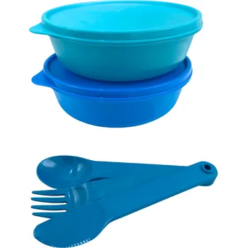 Kempingové nádobí Tupperware Sada nádob s příborem (2x 1l Hitparáda)