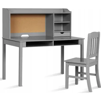 Psací stůl Psací stůl Costway 111 x 60,5 x 110,7 cm, odstíny šedé