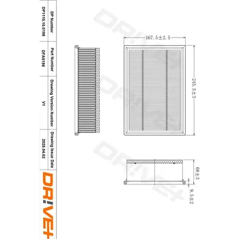 Vzduchový filtr Vzduchový filtr DRIVE+ DP1110.10.0198