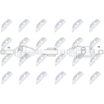 Hřídel nápravy Hnací hřídel NTY NPW-MG-001