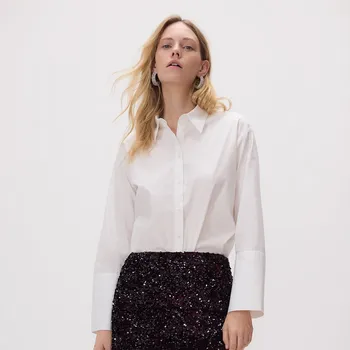 Dámské tričko Reserved - Bavlněná košile - bílá - 084HN-00X - 084HN-00X-XS