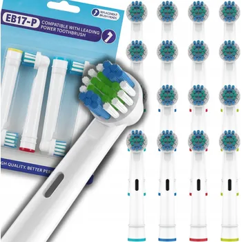 Elektrický zubní kartáček 16x HLAVICE PRO ELEKTRICKÉ ZUBNÍ KARTÁČKY ORAL-B BRAUN PRO DĚTI I DOSPĚLÉ