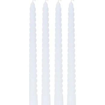 Svíčka Home Styling Collection Kuželové svíčky, 4 ks, bílé, bílý