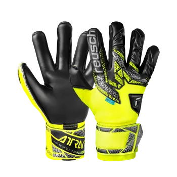Brankářské rukavice Reusch Attrakt Duo žlutá/stříbrná/černá UK 10