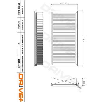 Vzduchový filtr Vzduchový filtr DRIVE+ DP1110.10.0289
