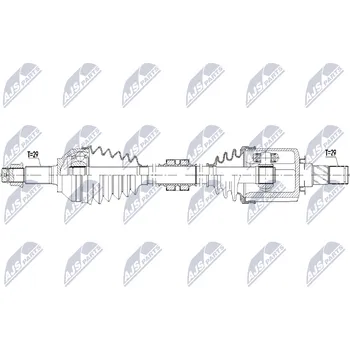 Hřídel nápravy Hnací hřídel NTY NPW-RE-232