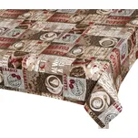 Bellatex Ubrus EMA Káva hnědá, červená rozměr 120x140 cm 225451652