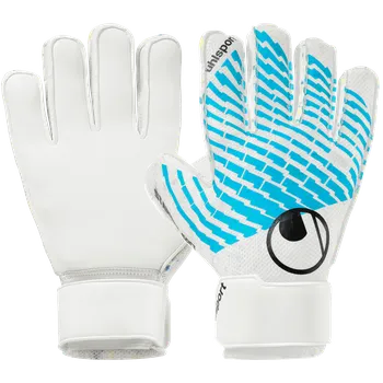 Brankářské rukavice Uhlsport FM Cybertec Starter Soft bílá/modrá UK 4,5