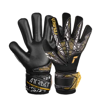 Míčový sport Reusch Attrakt Silver NC Finger Support černá/zlatá/bílá UK 6