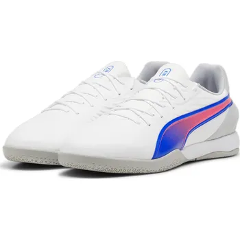Kopačky PUMA Kopačky KING MATCH IT PUMA White Bluemazing Flat Light Gray Blue 44 BÍLÁ|MODRÁ|ŠEDÁ