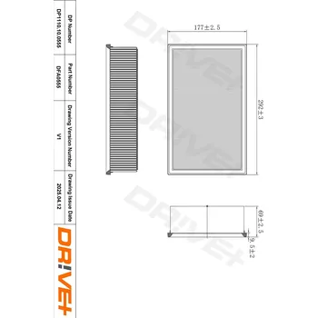 Vzduchový filtr Vzduchový filtr DRIVE+ DP1110.10.0555