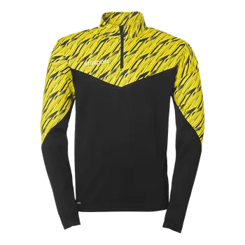 Pánská mikina Uhlsport Progressive 28 1/4 Zip Top černá/žlutá UK Junior M