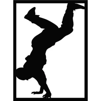 Obraz Bondecor Moderní černobílý obraz "Breakdance" Barva: Černá
