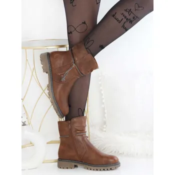 Dámské kozačky Ctogo GOGO Hnědé nízké kozačky SG-912-2BR Velikost: 38