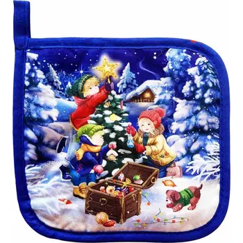 Chňapka Kuchyňská chňapka na horké nádobí „Stromeček“, 17×17cm