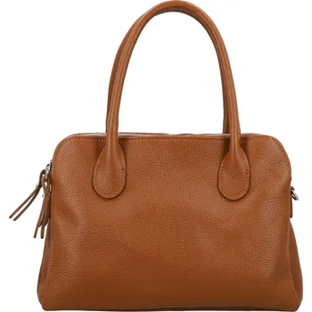 Kabelka Dámská kožená kabelka na rameno koňaková - Delami Vera Pelle Tyra koňak