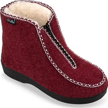 Dámské pantofle Mjartan Dámské důchodky s ovčí vlnou - vínová Velikost: 40