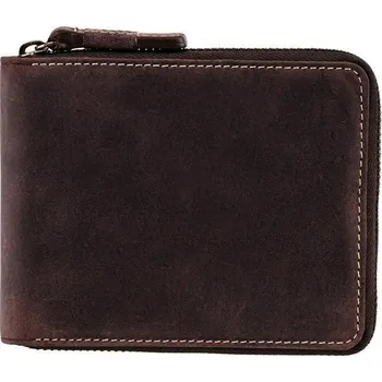 Peněženka Visconti peněženka z přírodní kůže na zip a funkcí Tap & Go přírodní hnědá tmavá