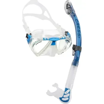 Potápěčské vybavení Potápěčský a šnorchlovací set Cressi PENTA &amp; ALPHA ULTRA DRY modrá/transparentní BLCL