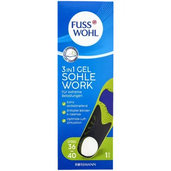 Vložka do bot Fusswohl Gelové vložky do bot 3v1