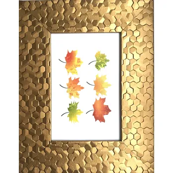 Rám na obraz Bondecor Fotorám - plastový, strukturovaný, zlatý Velikost: 18x24cm