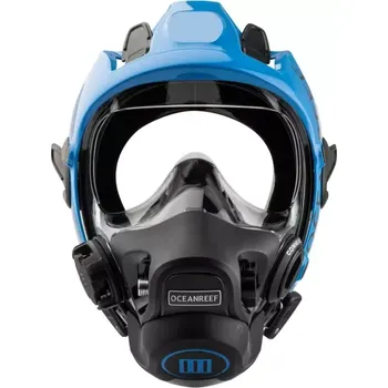 Karnevalová maska Oceanreef Celoobličejová maska na potápění NEPTUN III M / L Modrá / černá BLBK