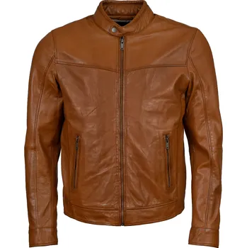 Pánská casual bunda Pánská Kožená Bunda Eleanor Giselle Brixton Hnědá Velikost: 7XL