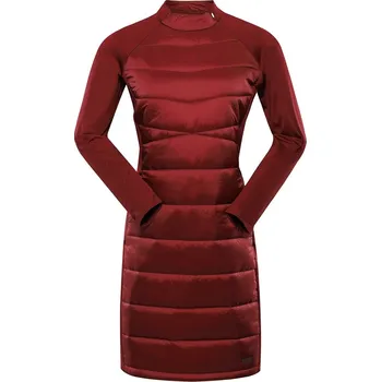 Dámské šaty Dámské hi-therm šaty ALPINE PRO OMERA merlot ALPINE PRO tmavě červená 2519912