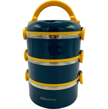 Dóza na potraviny DOKUCH Jídlonosič 3x600ml.- zeleno modrý