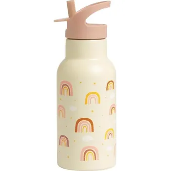 Láhev A Little Lovely Company - nerezová láhev na pití, 350 ml - duha