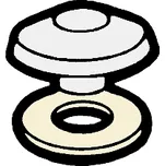 LANIT PLAST Přítlačný terčík 53 mm pro polykarbonátové desky bílý 1 ks