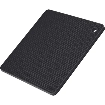 Podložka pod hrnec Kochblume Silikonová podložka plástev-čtvercová Barva: Černá