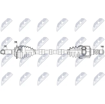 Hřídel nápravy Hnací hřídel NTY NPW-MZ-134