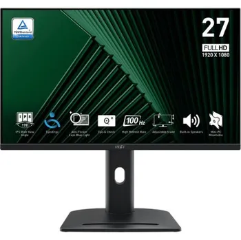 Monitor MSI PRO MP275PGDE 27 1920 x 1080 (Full HD) DisplayPort VGA HDMI 100Hz (9S6-3PC39M-062)