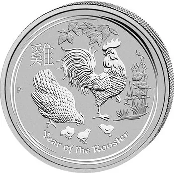 Lunární série II. - stříbrná mince 1 AUD Year of the Rooster (Rok kohouta) 1 Oz 2017