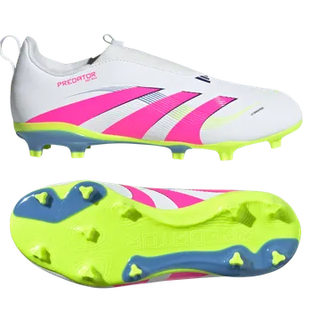 Kopačky Adidas Predator League Laceless FG/MG bílá/růžová/žlutá EUR 32