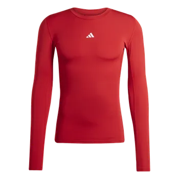 Pánské tričko Adidas Teamsport TECHFIT dlouhý rukáv červená UK XS