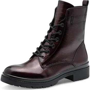 Dámská zimní obuv DÁMSKÉ KOTNÍKOVÉ BOTY TAMARIS 1-25236-43 568 BORDOVÁ Barva: BORDOVÁ, Velikost: 38