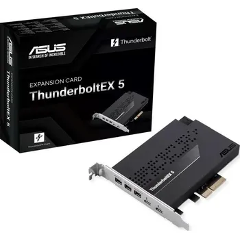 USB hub ASUS rozšiřující karta ThunderboltEX 5, PCIe 4.0x4, 2xThunderbolt 5, 3x Mini-DP