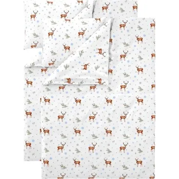 Povlečení LIVARNO® Sada ložního povlečení z jemného flanelu, 140 x 200 cm, 70 x 90 cm, jelen, 2dílná